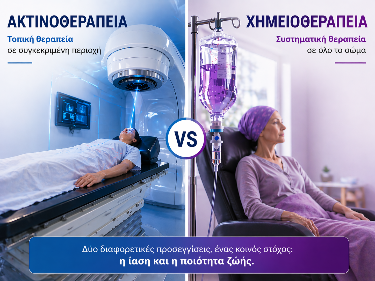 Ακτινοθεραπεία vs Χημειοθεραπεία - Ποια Διαφορά;